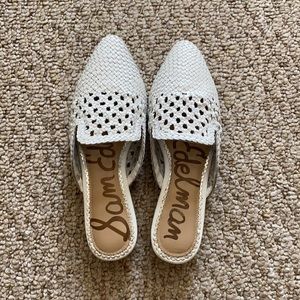Sam Edelman white mules. Size 6.